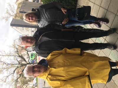 Beim Stadtrundgang: Petra Hohlfeld, Paul Heisterkamp, Elke Kneer (SPD-Kreisvorsitz Alb-Donau)