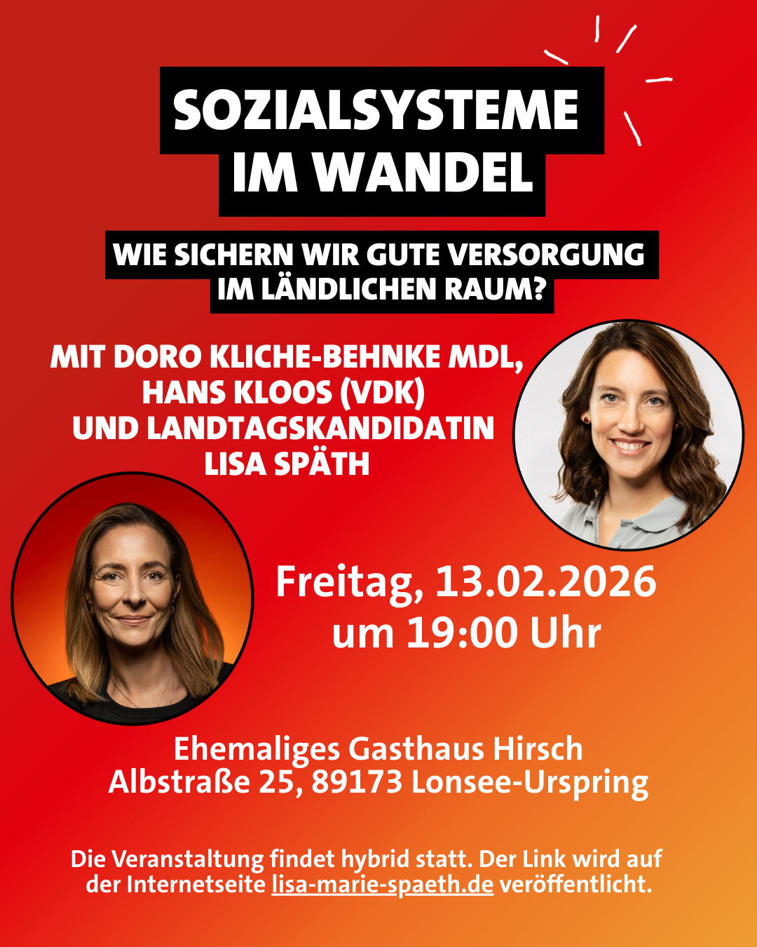 "Sozialsysteme im Wandel" mit Doro Kliche-Behnke MdL